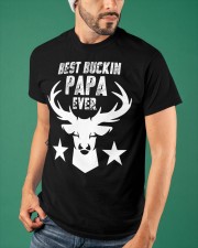 Best Buckin Papa ever Classic T-Shirt apparel-classic-tshirt-lifestyle-front-87