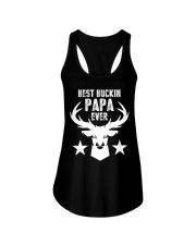 Best Buckin Papa ever Ladies Flowy Tank tile