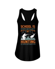 SCHOOL IS IMPORTANT BUT HUNTING IS IMPORTANTER Ladies Flowy Tank tile