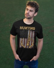 American flag Hunter T-Shirt Classic T-Shirt apparel-classic-tshirt-lifestyle-front-43