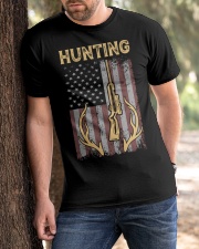 American flag Hunter T-Shirt Classic T-Shirt apparel-classic-tshirt-lifestyle-front-51
