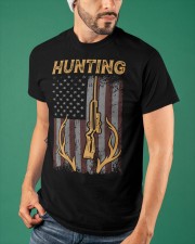American flag Hunter T-Shirt Classic T-Shirt apparel-classic-tshirt-lifestyle-front-87