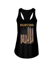 American flag Hunter T-Shirt Ladies Flowy Tank tile