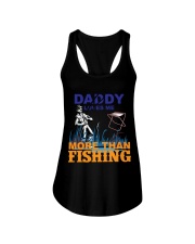 DADDY LOVES ME MORE THAN FISHING Ladies Flowy Tank tile