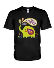 Be Happy V-Neck T-Shirt tile