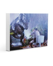 Tyrannosaurus Rex Print - Funny Bathroom 14x11 Gallery Wrapped Canvas Prints thumbnail