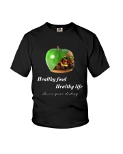 healthy food healthy life in black Youth T-Shirt thumbnail