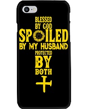 Blessed By God Spoiled By My Husband Phone Case tile