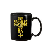 Blessed By God Spoiled By My Husband Mug tile