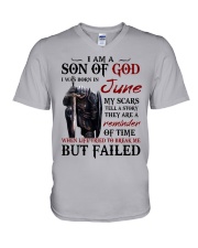 June Son of God V-Neck T-Shirt tile