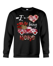 I love being Keke Hearts Art Crewneck Sweatshirt tile