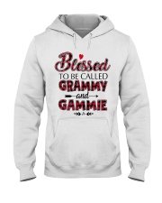 blessed to be called grammy and grammie Red Hooded Sweatshirt tile