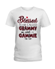 blessed to be called grammy and grammie Red Ladies T-Shirt tile