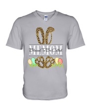 Blessed to be called Memom Bunny V-Neck T-Shirt tile