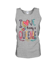 I Love Being a Queenie Font Art Unisex Tank tile