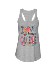 I Love Being a Queenie Font Art Ladies Flowy Tank tile