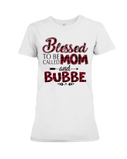 Blessed to be called mom and BUBBE Red Premium Fit Ladies Tee tile