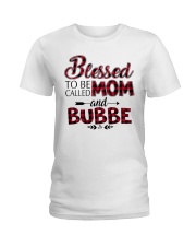 Blessed to be called mom and BUBBE Red Ladies T-Shirt tile