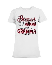 Blessed to be called mamma and gramma Red Premium Fit Ladies Tee tile
