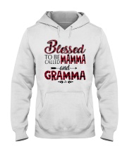 Blessed to be called mamma and gramma Red Hooded Sweatshirt tile