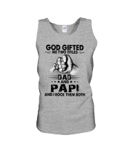 God Gifted Dad and PAPI Unisex Tank tile