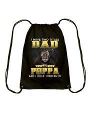 Dad and Poppa lion Drawstring Bag tile