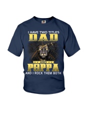 Dad and Poppa lion Youth T-Shirt tile