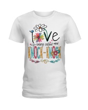 knock-knock Art Ladies T-Shirt tile