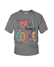 I Love Being a Gogee Font Art Youth T-Shirt tile