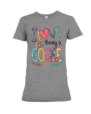 I Love Being a Gogee Font Art Premium Fit Ladies Tee tile