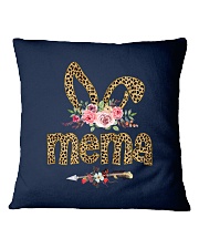 Mema bunny leopard Square Pillowcase tile