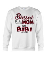 Blessed to be called mom and BIBI Red Crewneck Sweatshirt tile