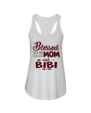 Blessed to be called mom and BIBI Red Ladies Flowy Tank tile