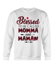 blessed to be called momma and Mamaw Red Crewneck Sweatshirt tile