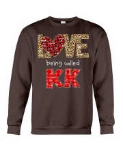 Love being called Kk leopard art Crewneck Sweatshirt tile