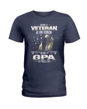 Veteran - Being a Gpa is priceless - Backside Ladies T-Shirt tile