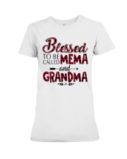 Blessed to be called mema and Grandma Red Premium Fit Ladies Tee tile
