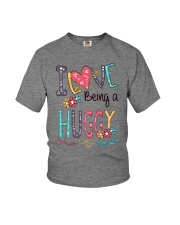 I Love Being a Huggy Font Art Youth T-Shirt tile