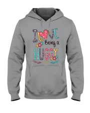 I Love Being a Huggy Font Art Hooded Sweatshirt tile