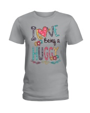 I Love Being a Huggy Font Art Ladies T-Shirt tile