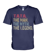 Tata The Man The Myth The Legend V-Neck T-Shirt tile
