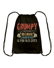 Grumpy Because grandfather for old guys Drawstring Bag tile