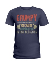 Grumpy Because grandfather for old guys Ladies T-Shirt tile