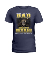 Dad and Geedad lion Ladies T-Shirt tile