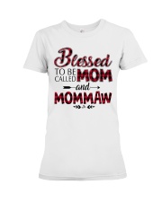 Blessed to be called mom mommaw Red Premium Fit Ladies Tee tile