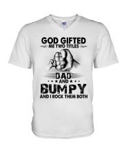 God Gifted Dad and BUMPY V-Neck T-Shirt tile