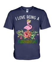 I love being a ABIMINGO V-Neck T-Shirt tile