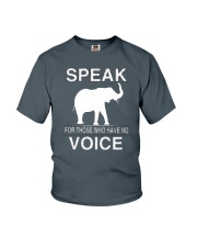 Speak for those who have no voice Youth T-Shirt front