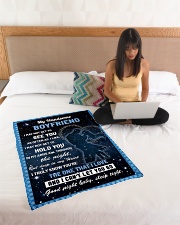 Family My Handsome Boyfriend Hold You Small Fleece Blanket - 30" x 40" aos-coral-fleece-blanket-30x40-lifestyle-front-11