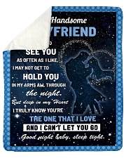 Family My Handsome Boyfriend Hold You Sherpa Fleece Blanket - 50" x 60" thumbnail